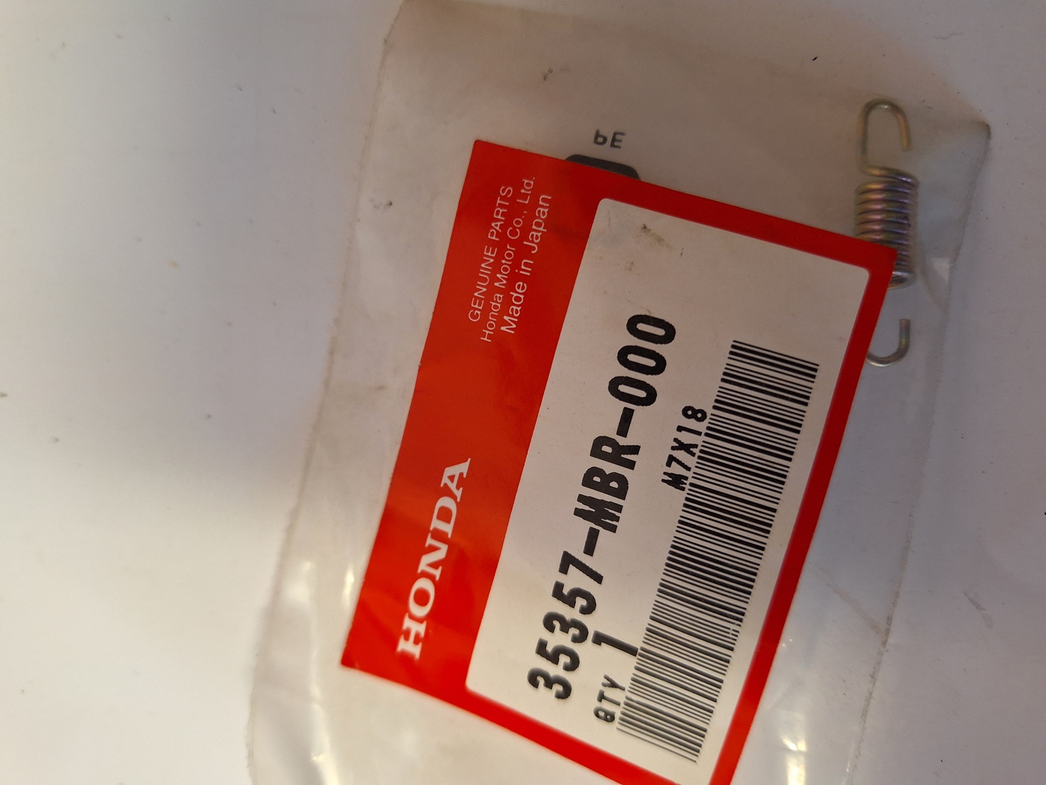 Bild von FEDER, BREMSSCHALTER  35357-MBR-000  